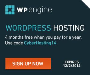 WP Engine CyberHosting14 Special Offer